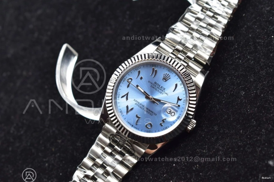 Best 640 on Blue SA Arabic GoAnywhere Bracelet DIWF Marker DateJust 904L Ice 1:1 Jubilee Dial Steel Edition 41 126334 0717